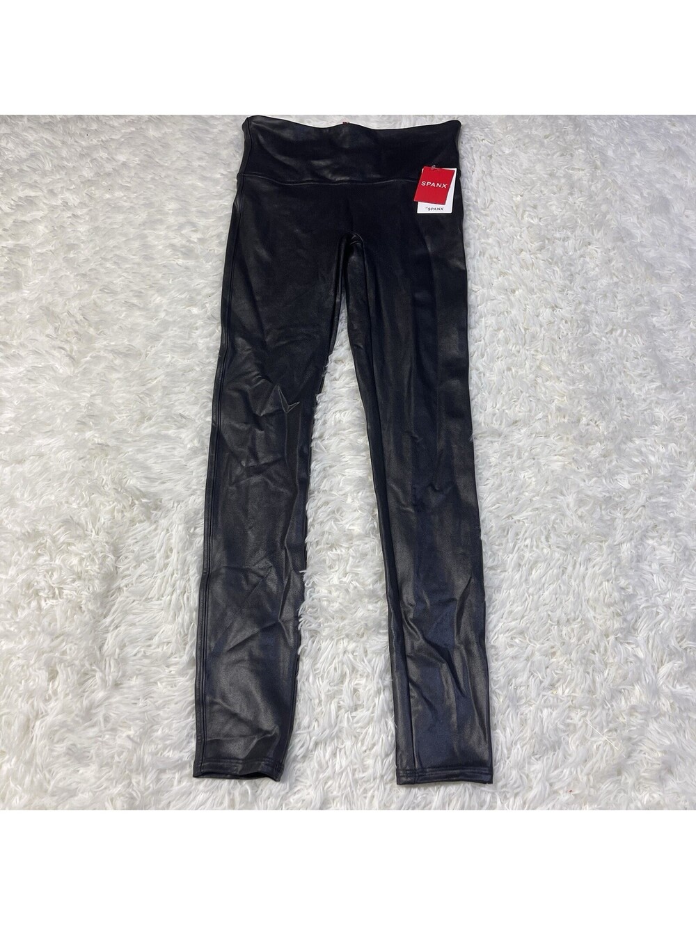 Spanx Faux Leather Leggings Black NWT Women's Size Medium M NEW